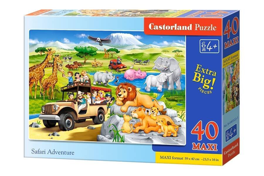 Dėlionė kraštovaizdis Castorland Safari Adventure, 40 d. цена и информация | Dėlionės (puzzle) | pigu.lt