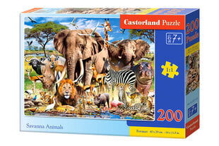 Пазл Castorland Savanna Animals, 200 деталей цена и информация | Пазлы | pigu.lt
