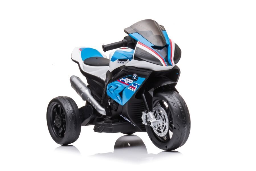 Vienvietis vaikiškas elektrinis motociklas BMW HP4, mėlynas kaina ir informacija | Elektromobiliai vaikams | pigu.lt