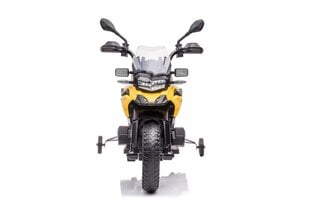 Vienvietis vaikiškas elektrinis motociklas BMW F850, geltonas kaina ir informacija | Elektromobiliai vaikams | pigu.lt