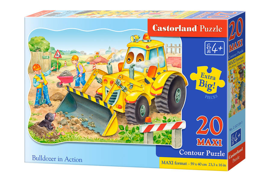 Dėlionė Castorland Bulldozer in action, 20 dalių kaina ir informacija | Dėlionės (puzzle) | pigu.lt