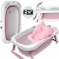Kelioninė silikoninė vonelė kūdikiui, rožinė kaina ir informacija | Maudynių priemonės | pigu.lt