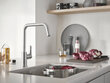 GROHE QuickFix Start plautuvės maišytuvas, U snapas, supersteel, 30470DC0 kaina ir informacija | Virtuvės maišytuvai | pigu.lt