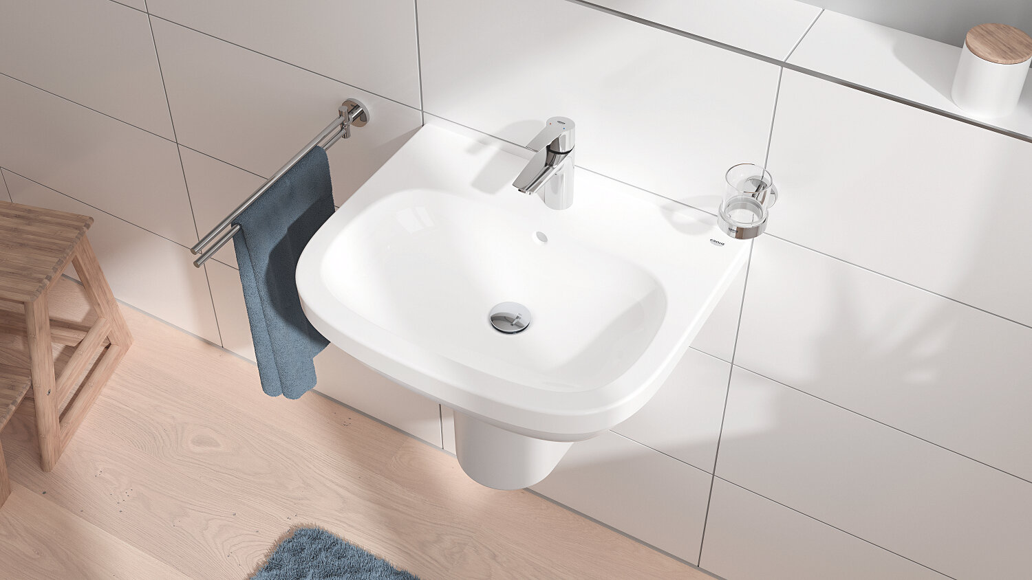 GROHE QuickFix Start praustuvo maišytuvas, S dydžio, pop-up d.v., chromas, 23550002 kaina ir informacija | Vandens maišytuvai | pigu.lt