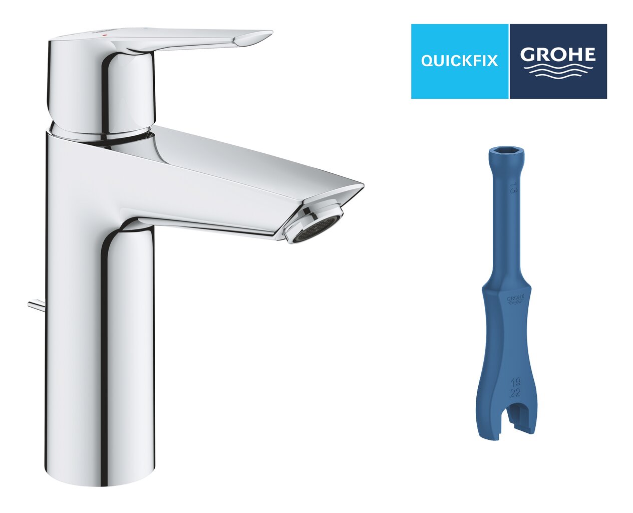 GROHE QuickFix Start praustuvo maišytuvas, M dydžio, pop-up d.v., chromas, 23455002 цена и информация | Vandens maišytuvai | pigu.lt