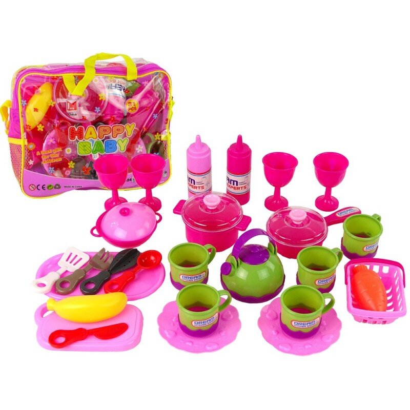 Žaislinis indų rinkinys Lean Toys 31 dalys kaina ir informacija | Žaislai mergaitėms | pigu.lt