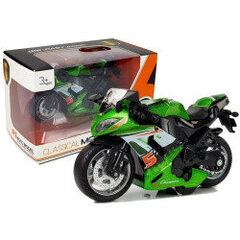 Спортивный мотоцикл со звуками, зеленый цена и информация | Игрушки для мальчиков | pigu.lt