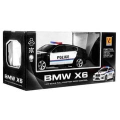 RC Policijos automobilis BMW X6, 1:24 цена и информация | Игрушки для мальчиков | pigu.lt
