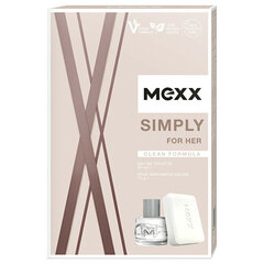 Набор Mexxx Simply For Her для женщин: туалетная вода EDT, 20 мл + мыло, 75 г цена и информация | Женские духи | pigu.lt