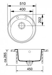 Granito plautuvė FRANKE RONDA ROG 610-41, Akmens pilka цена и информация | Раковины на кухню | pigu.lt
