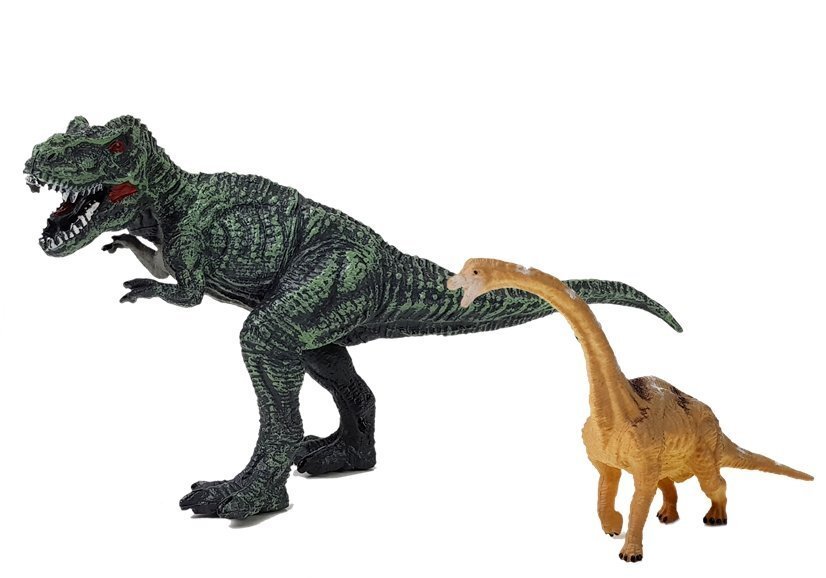 Dinozaurų brachiozaurų, tiranozaurų reksų figūrėlių rinkinys цена и информация | Žaislai berniukams | pigu.lt