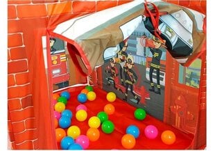 Детский домик пожарной станции с шариками Lean Toys, красный цена и информация | Игрушки для мальчиков | pigu.lt