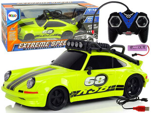 Lean toys Спортивная машина 1:18 Green Spare Wheel Pilot цена и информация | Игрушки для мальчиков | pigu.lt
