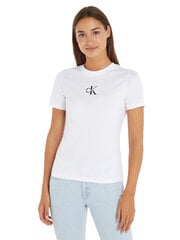 Calvin Klein moteriški marškinėliai 49692, balti цена и информация | Женские футболки | pigu.lt