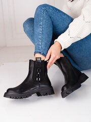 Aulinukai moterims Shelovet POL79612, juodi kaina ir informacija | Aulinukai, ilgaauliai batai moterims | pigu.lt