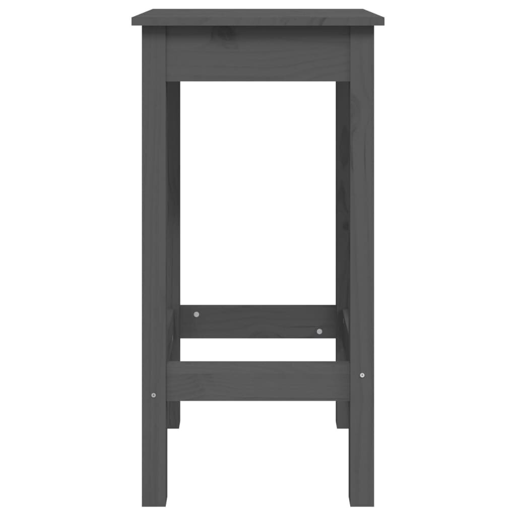 Baro kėdės vidaXL, Pušies medienos masyvas, 2vnt., 40x40x78cm, pilka kaina ir informacija | Virtuvės ir valgomojo kėdės | pigu.lt