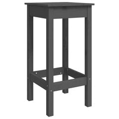 Baro kėdės vidaXL, Pušies medienos masyvas, 2vnt., 40x40x78cm, pilka цена и информация | Стулья для кухни и столовой | pigu.lt