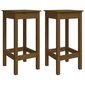 Baro kėdės vidaXL, Pušies medienos masyvas, 2vnt., 40x40x78cm, medaus ruda цена и информация | Virtuvės ir valgomojo kėdės | pigu.lt