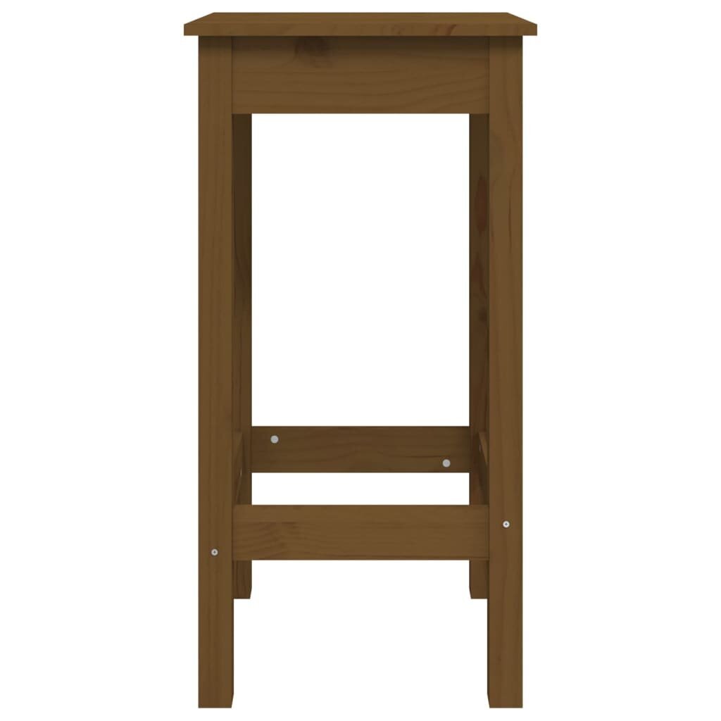 Baro kėdės vidaXL, Pušies medienos masyvas, 2vnt., 40x40x78cm, medaus ruda kaina ir informacija | Virtuvės ir valgomojo kėdės | pigu.lt