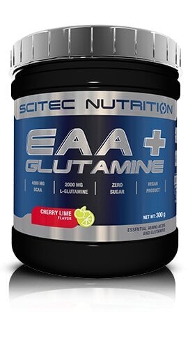 Scitec EAA+Glutamine 300 g. vyšnių ir citrinų skonio kaina ir informacija | Aminorūgštys | pigu.lt