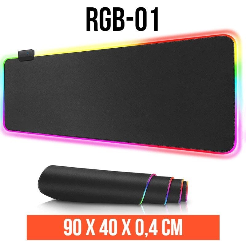 RGB pelės kilimėlis XL, 90x40x0,4 cm kaina ir informacija | Pelės | pigu.lt