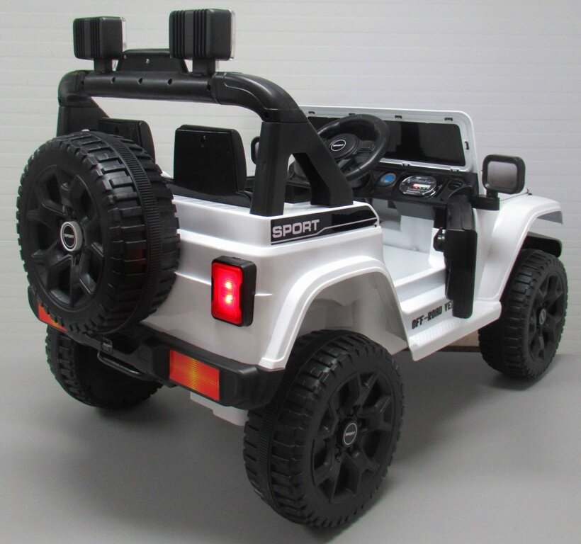 Keturratis elektromobilis Jeep X10, su valdymo pultu, baltas kaina ir informacija | Elektromobiliai vaikams | pigu.lt