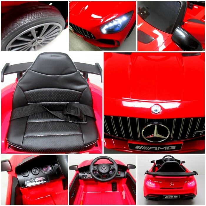 Elektromobilis Mercedes GTR-S, su valdymo pultu, raudonas kaina ir informacija | Elektromobiliai vaikams | pigu.lt