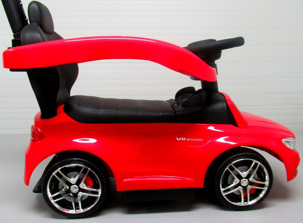 Paspiriamas vaikiškas automobilis Mercedes AMG C63, raudonas kaina ir informacija | Žaislai kūdikiams | pigu.lt