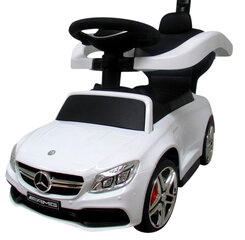Paspiriamas vaikiškas automobilis Mercedes AMG C63, baltas kaina ir informacija | Žaislai kūdikiams | pigu.lt