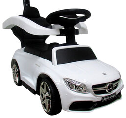 Paspiriamas vaikiškas automobilis Mercedes AMG C63, baltas kaina ir informacija | Žaislai kūdikiams | pigu.lt