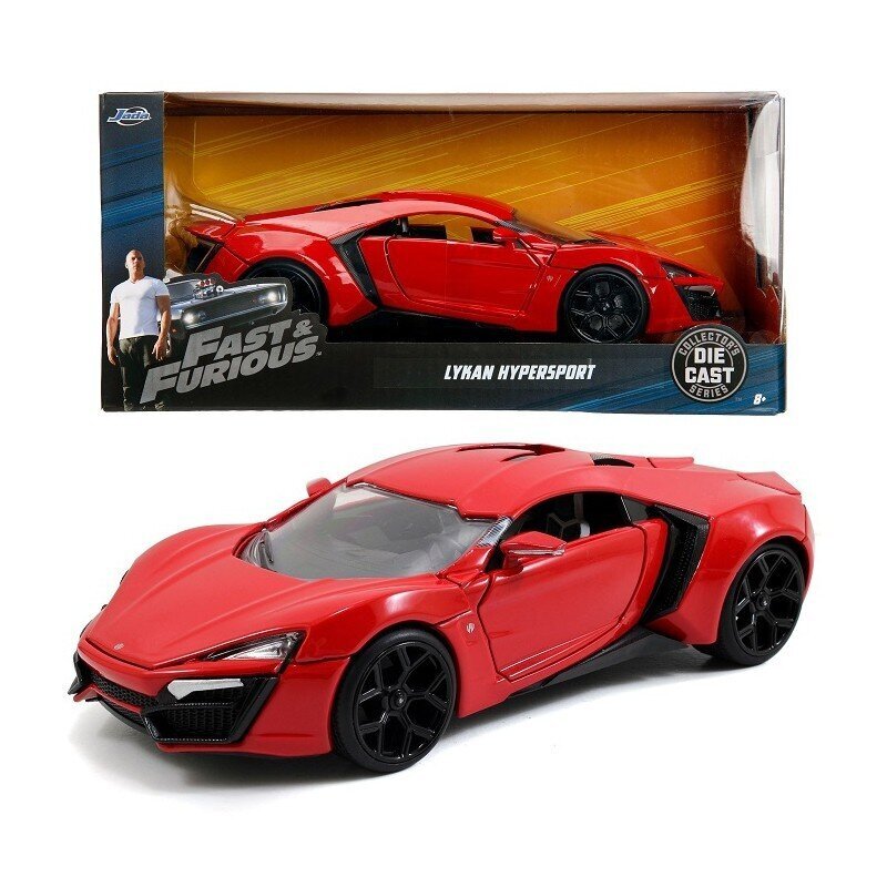 Mašinėlė Dickie Toys Fast&Furious Lykan Hyperspot цена и информация | Žaislai berniukams | pigu.lt