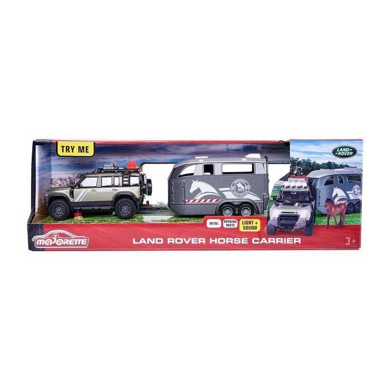 Automobilis Majorette Grand Jockey Set Land Rover 3776000 kaina ir informacija | Žaislai berniukams | pigu.lt