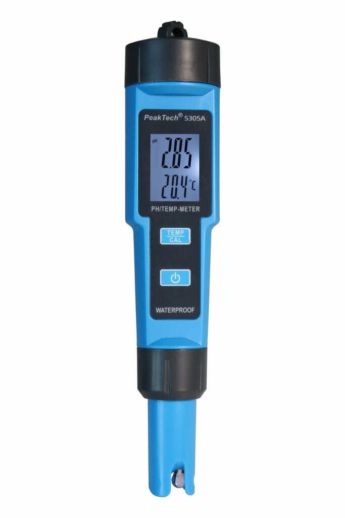 2 in 1 PH-Meter PeakTech® P 5305 A, skirtas PH / TEMP kaina ir informacija | Drėgmės, temperatūros, pH, ORP matuokliai | pigu.lt