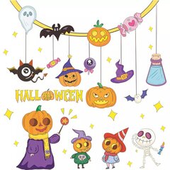 Vaikiškas sienų langų lipdukas Helovino papuošimai kaina ir informacija | Interjero lipdukai | pigu.lt