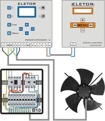 Расширение мощности Eletor SC-PE6 6A для контроллеров вентиляции цена и информация | Аксессуары для вентиляционного оборудования | pigu.lt
