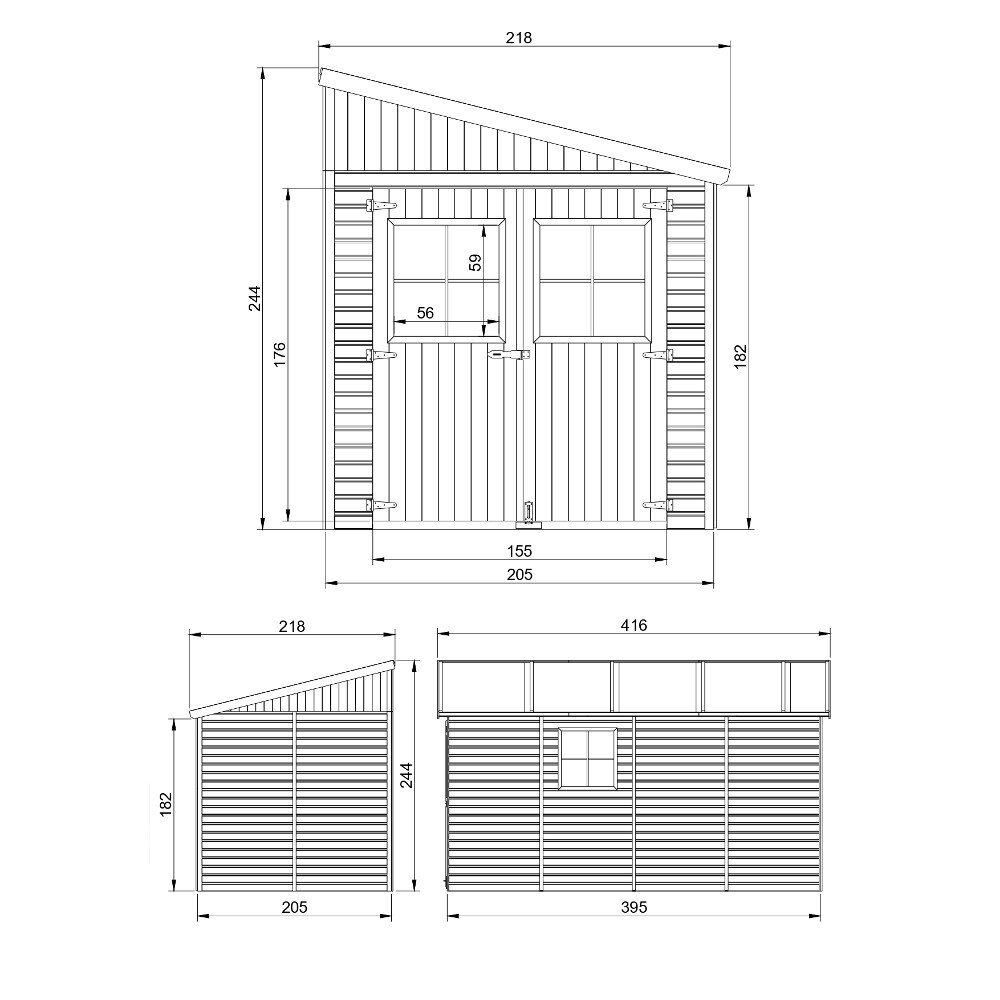 Medinis sodo namelis Timbela M340A kaina ir informacija | Sodo nameliai, malkinės, pastogės | pigu.lt