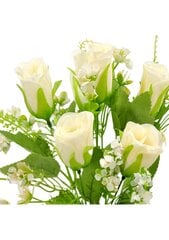 Dirbtinė rožių puokštė, 30 cm kaina ir informacija | Dirbtinės gėlės | pigu.lt