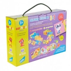 Dėlionių rinkinys Baby Puzzle Maxi „Pažink pasaulį“ 3in1 kaina ir informacija | Dream Makers Vaikams ir kūdikiams | pigu.lt