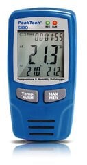 PeakTech® P 5180 USB-регистратор данных K-Type, температура/влажность воздуха цена и информация | Метеорологические станции, термометры | pigu.lt