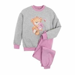 Пижама для девочек, серая и фиолетовая, плюшевый мишка, Tup Tup цена и информация | Пижамы, халаты для девочек | pigu.lt