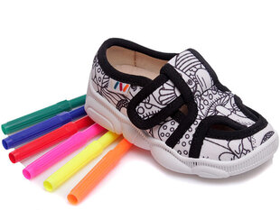 Тапочки для раскрашивания для мальчиков, гриб, Weestep цена и информация | Детские тапочки, домашняя обувь | pigu.lt