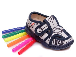 Тапочки для раскрашивания для мальчиков, космос, Weestep цена и информация | Детские тапочки, домашняя обувь | pigu.lt