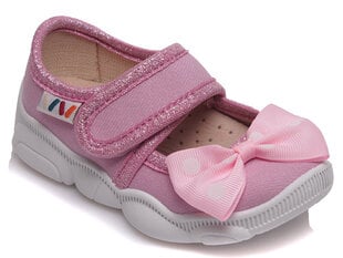 Тапочки для девочек, розовые, с бантиком, Weestep цена и информация | Детские тапочки, домашняя обувь | pigu.lt