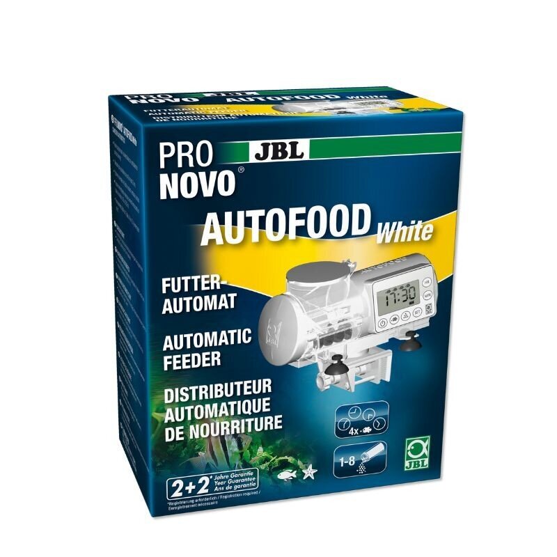 JBL automatinė šėrykla ProNovo AutoFood White, balta kaina ir informacija | Akvariumai ir jų įranga | pigu.lt