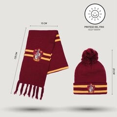 Kepurė ir šalikas Harry Potter Raudona (Vienas dydis) kaina ir informacija | Karnavaliniai kostiumai | pigu.lt