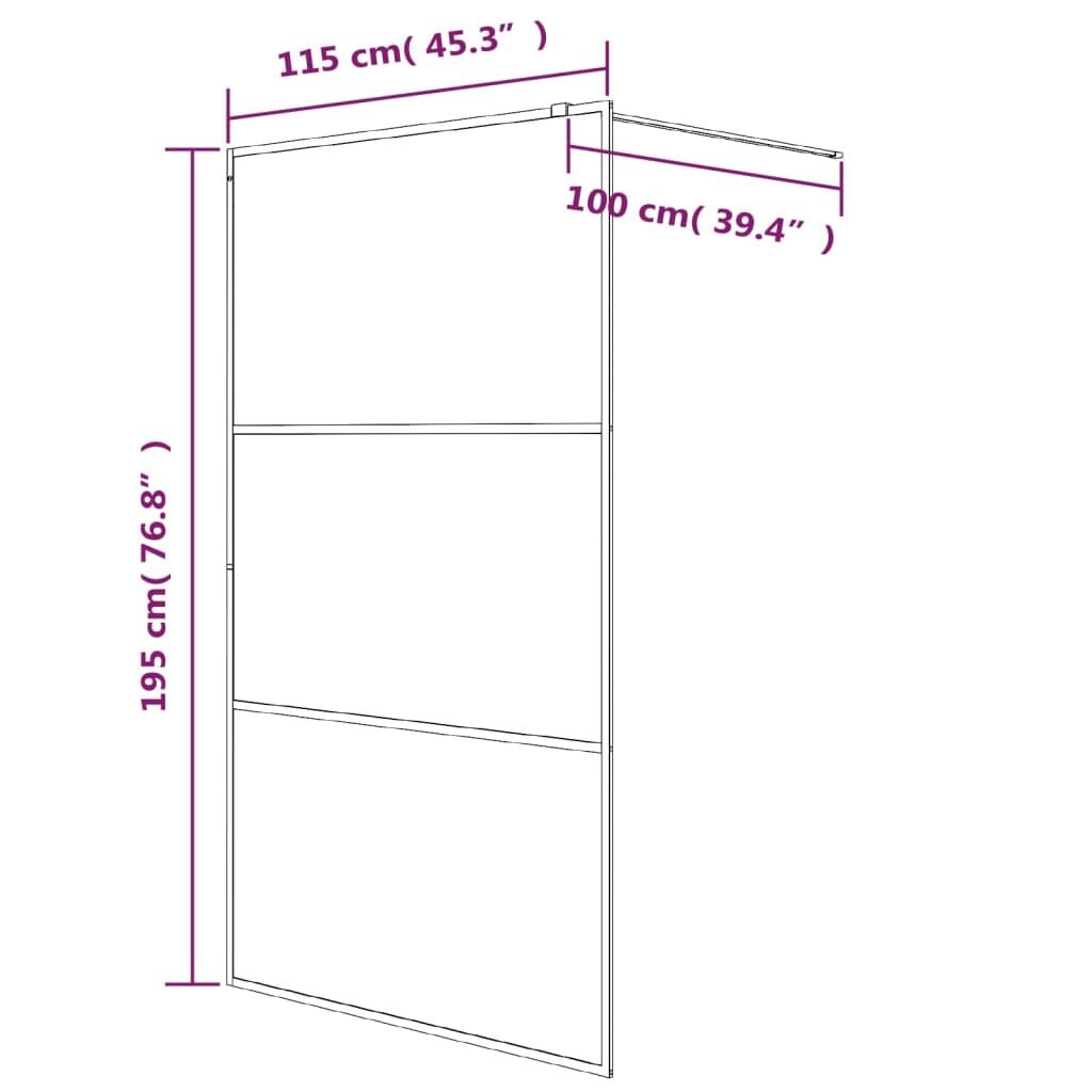 Dušo sienelė vidaXL kaina ir informacija | Dušo durys ir sienelės | pigu.lt