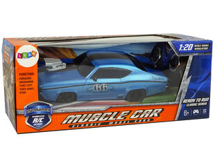 Nuotoliniu būdu valdomas sportinis Muscle Car automobilis 1:20, mėlynas kaina ir informacija | Žaislai berniukams | pigu.lt