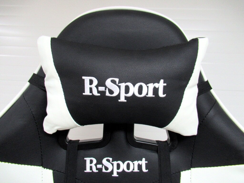 Žaidimų kėdė R-Sport K3, su masažo funkcija, balta/juoda цена и информация | Biuro kėdės | pigu.lt