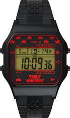 Timex T80 x Space Invaders 34 мм Часы-браслет из нержавеющей стали TW2V30200 цена и информация | Timex Одежда, обувь и аксессуары | pigu.lt