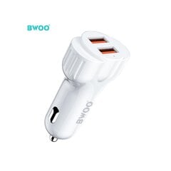 BWOO car charger CC52 2x USB 2,1A white цена и информация | Зарядные устройства для телефонов | pigu.lt